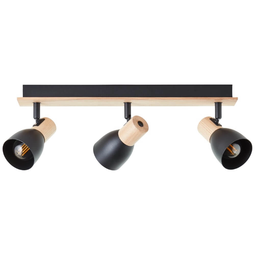 Ceiling light Daintree 3-light black Brilliant 4004353408748