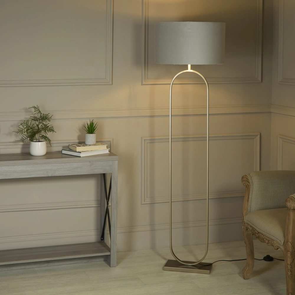 Floor lamp Modish bronze with gray cap Searchlight 5053423307640
