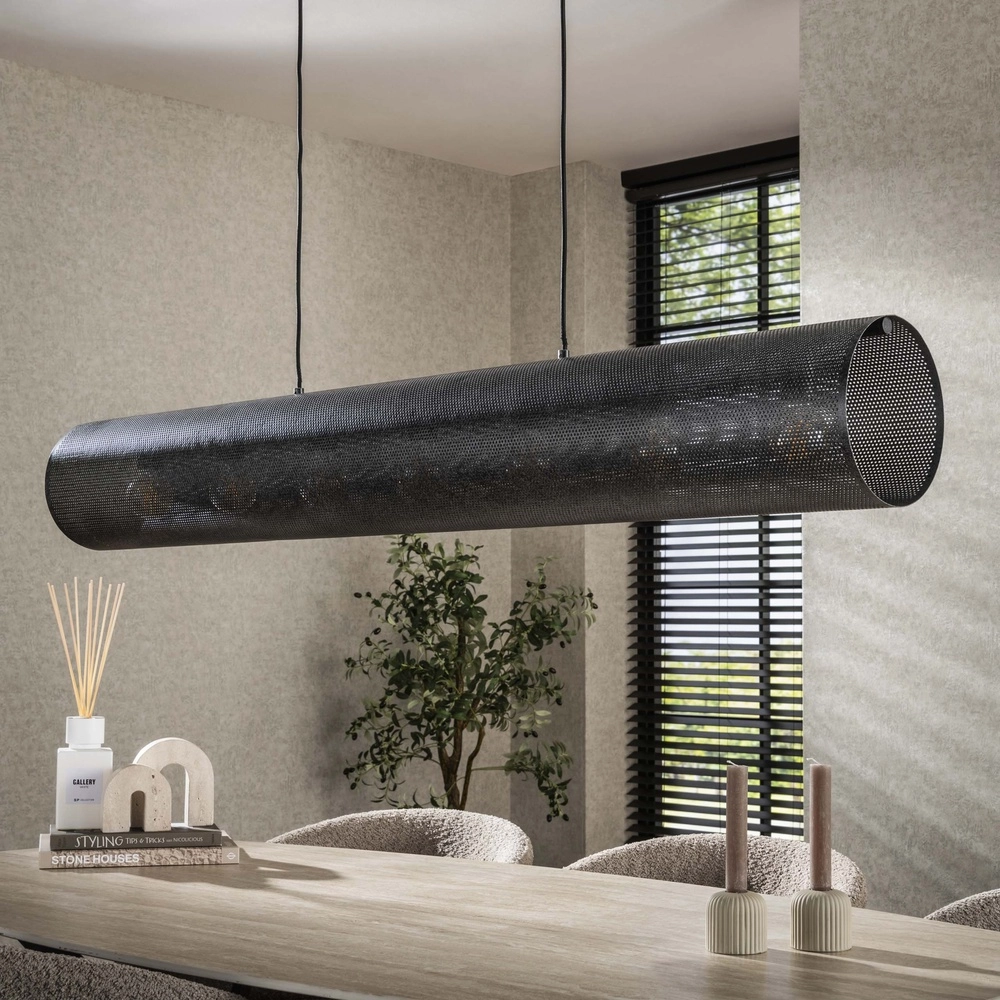 Horizontal Mesh Pendant Light Tubon 145cm - 7x E27 Lyora 8716803512252