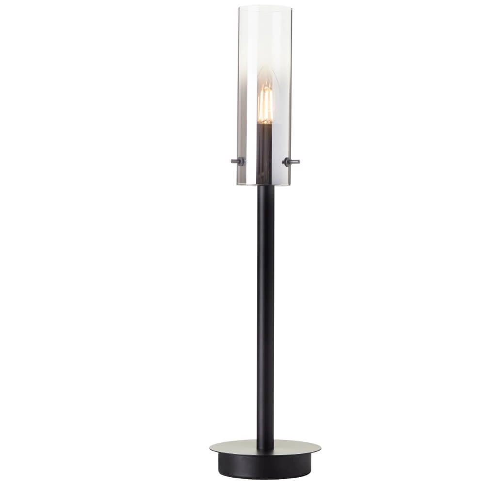 Table lamp Glasini black with smoke glass Brilliant 4004353429538