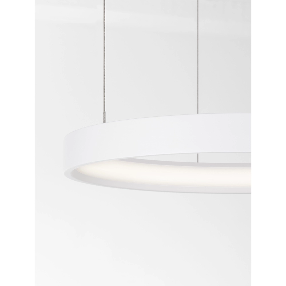 Round pendant lamp Perrine white Ø 40cm Lyora 5212017438386