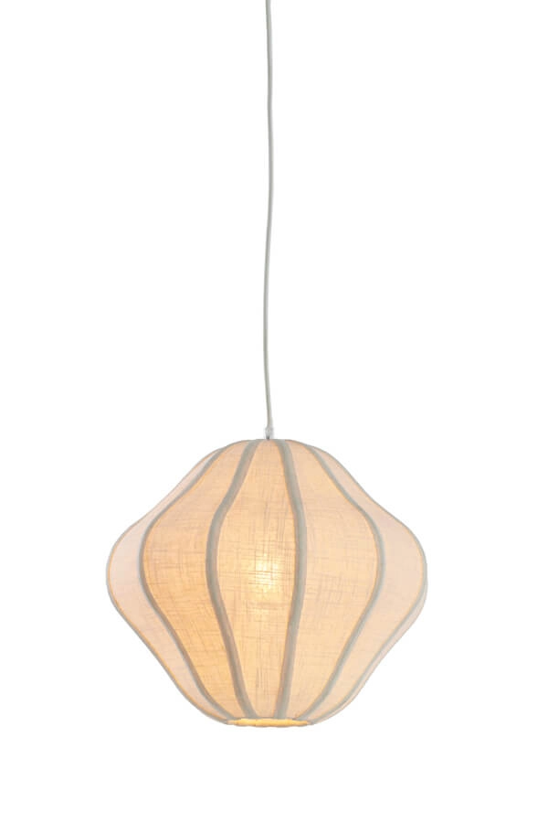 White pendant lamp Sukau Ø 38.5cm