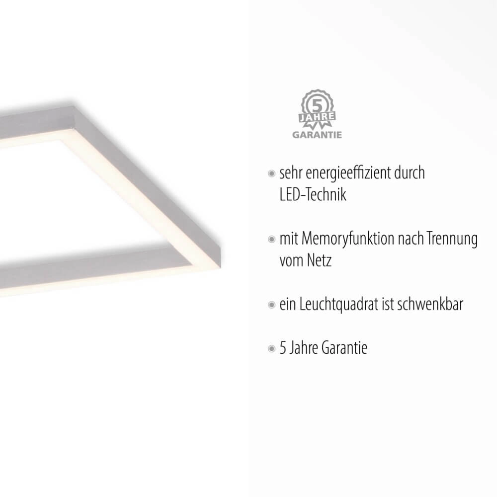 Ceiling light Iven 64cm - 3000K stainless steel Just Light 4043689972950