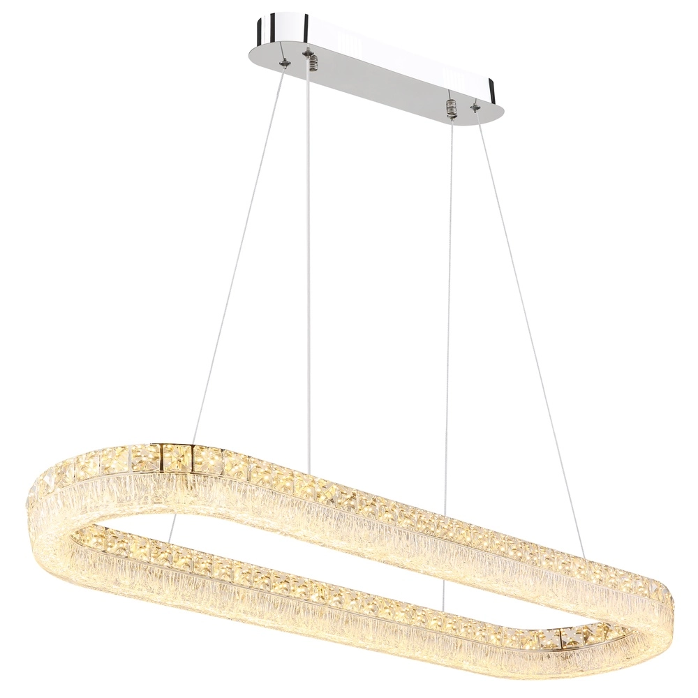 Pendant lamp Laurel Oval chrome Globo 9007371572779