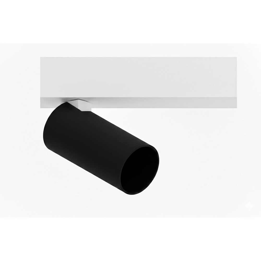 1-light surface-mounted spotlight Tevo Mini white with black