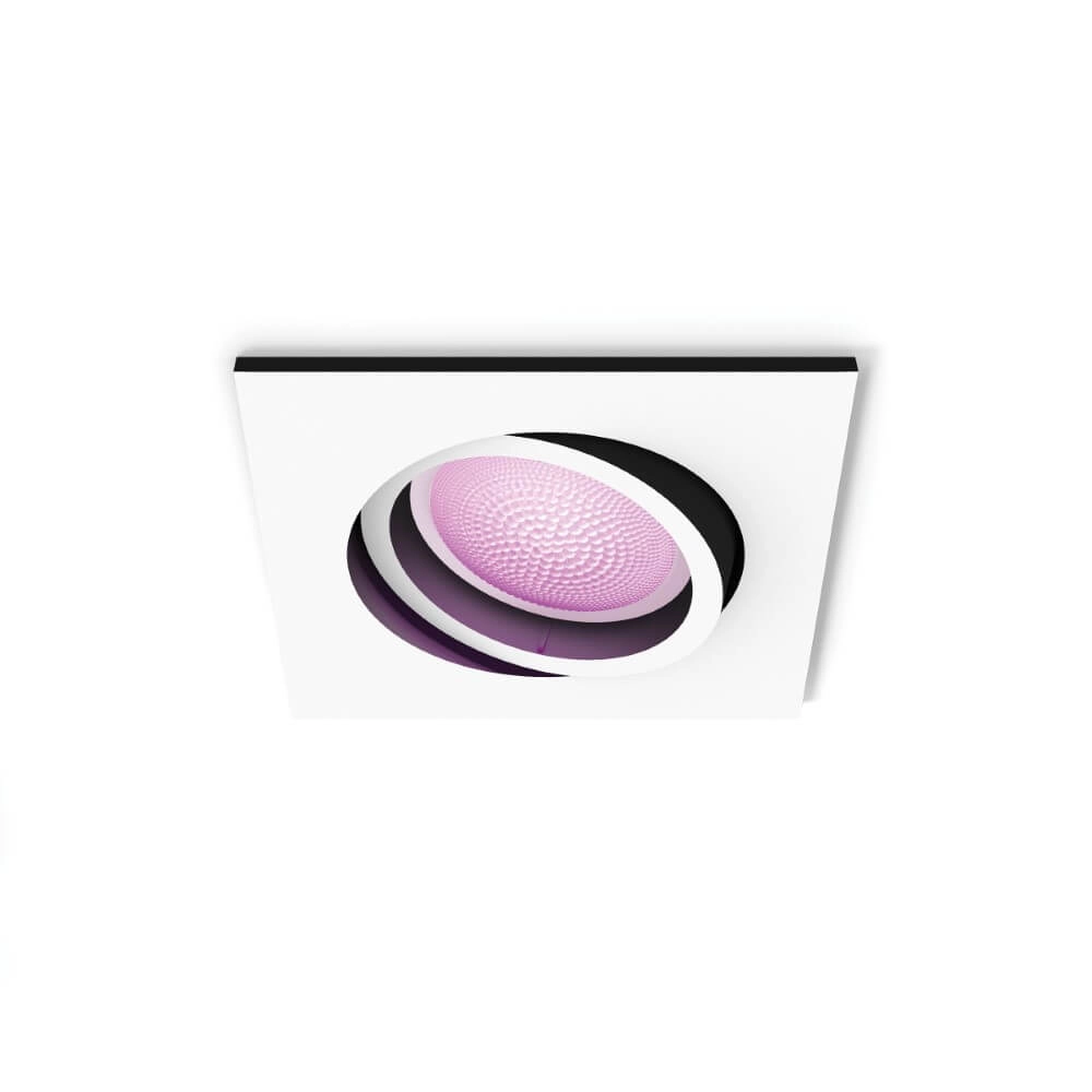 Square recessed spotlight Hue Centura - White and Color orientable white Philips 8720169319219