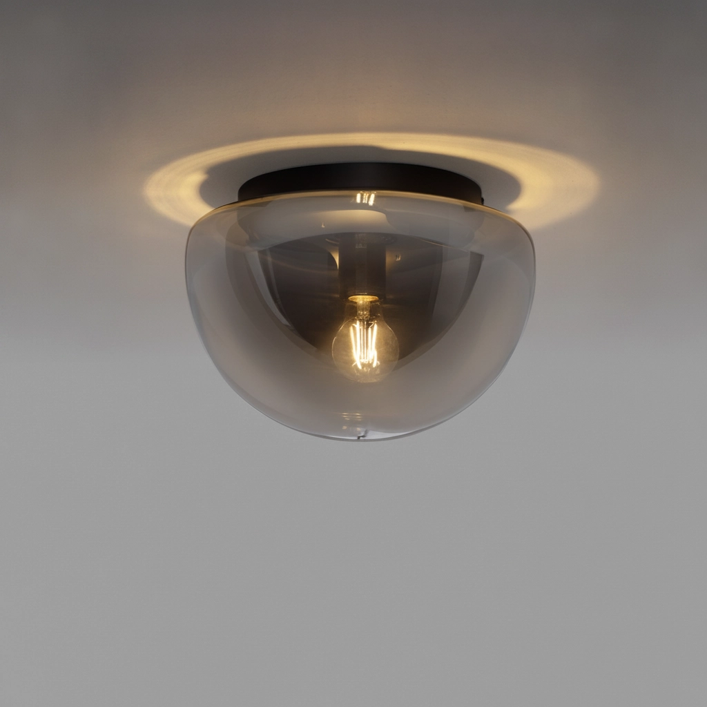 Ceiling lamp Ebony smoke glass Ø 31.5cm