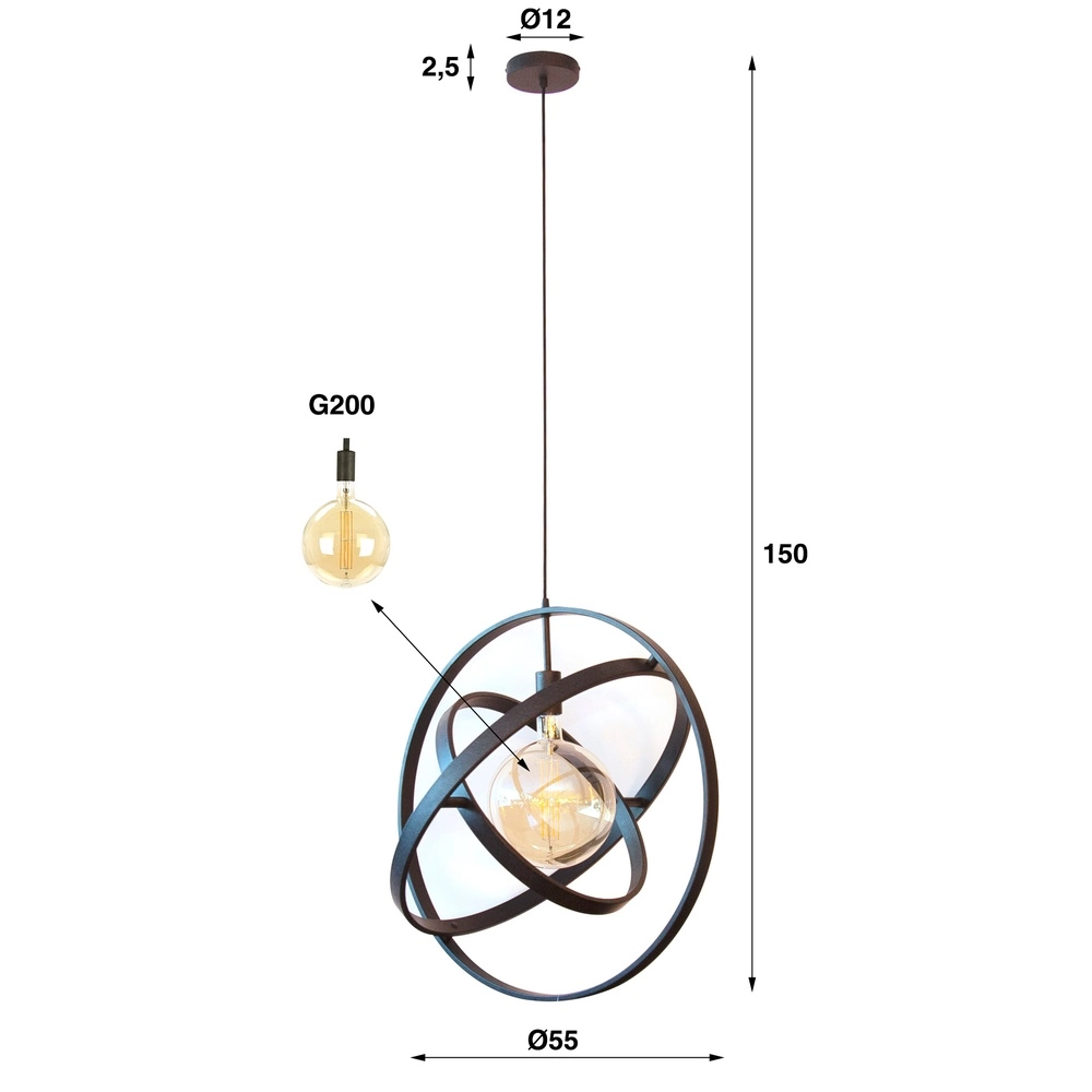 Design pendant lamp Galaxy Ø 55cm Lyora 8716803512115