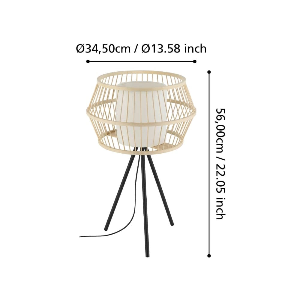 Table lamp Monterroso rattan Stars of Light 9008606243402