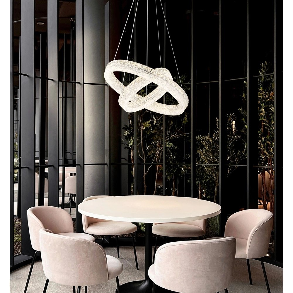 Pendant lamp Laurel chrome Ø 60cm Globo 9007371575770