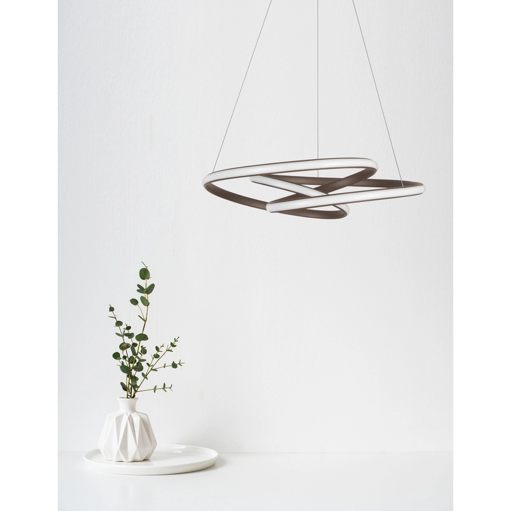 Design pendant lamp Menton coffee brown