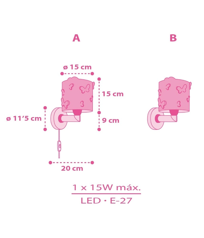 Butterflies wall lamp Butterfly Dalber 8420406621494