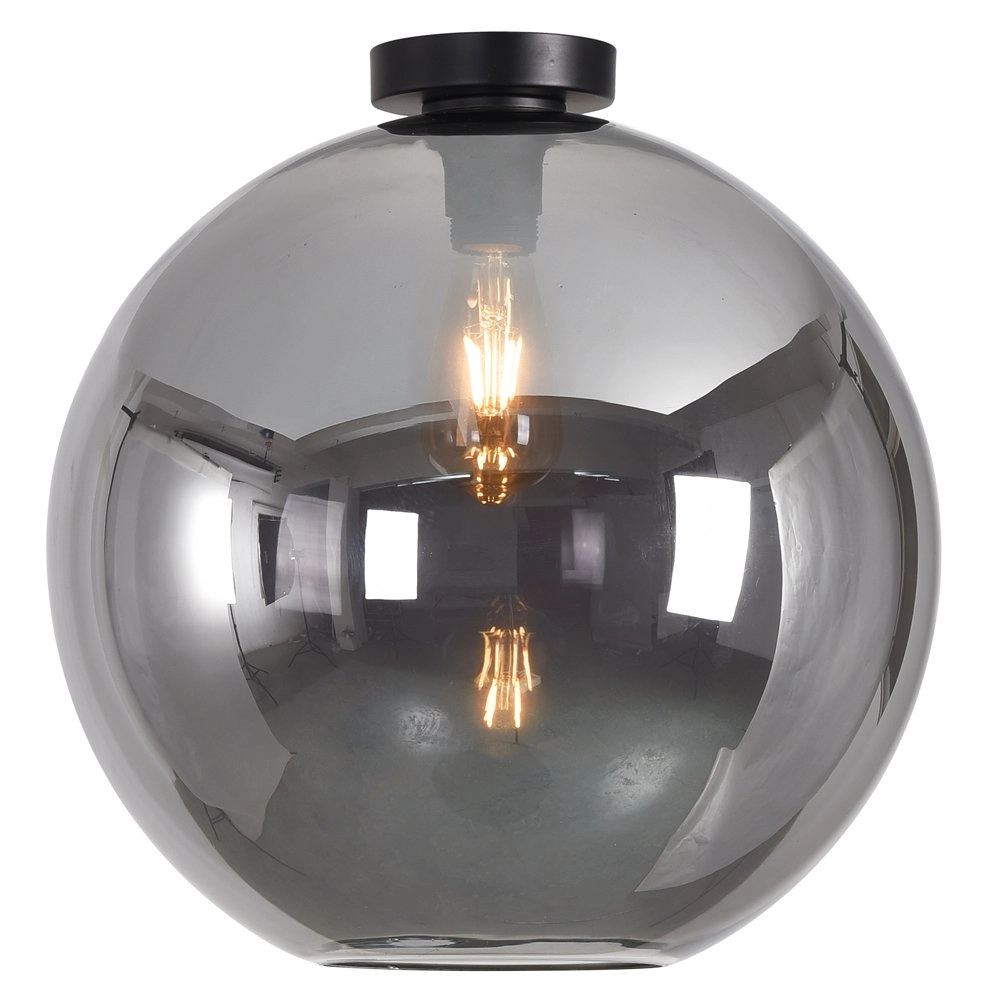 Ceiling light Marino-40 with Ø 40cm smoked glass