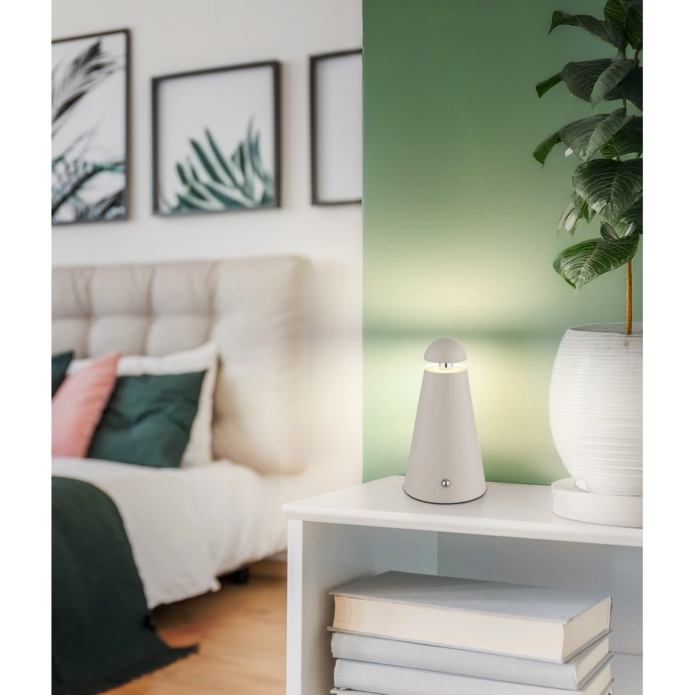 Modern table lamp Liva Sand Brown Rechargeable Globo 9007371566914