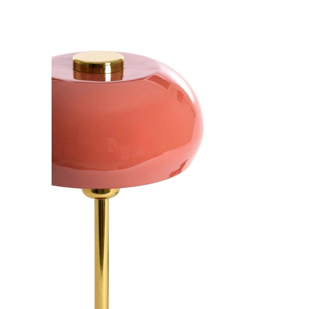 Table lamp Surin Ø 22cm - gloss coral with gold Light & Living 8717807743420