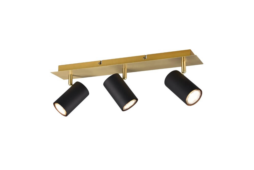 Surface-mounted spotlight Marley black with gold