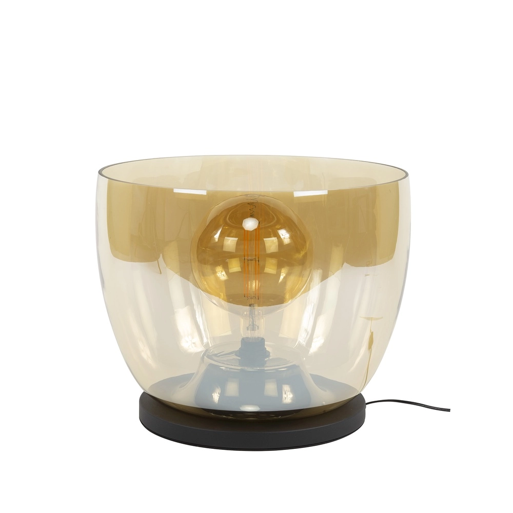 Floor lamp amber glass UP Ø 48cm - 41cm high Lyora 8716803512641