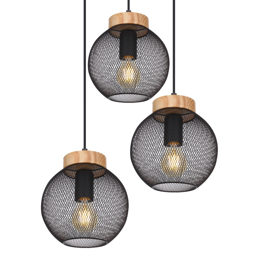 Black pendant lamp Pablo Mesh Globo 9007371417551