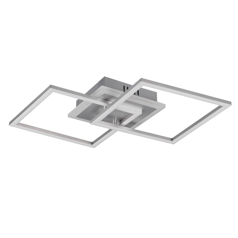 Square ceiling lamp Venida 57cm gray