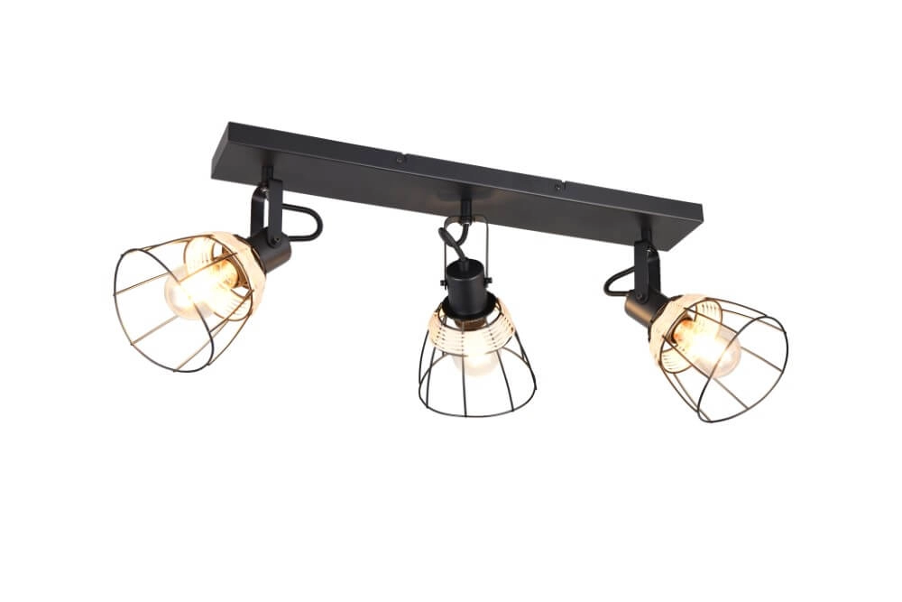 Black ceiling lamp Jerome Design 4-light