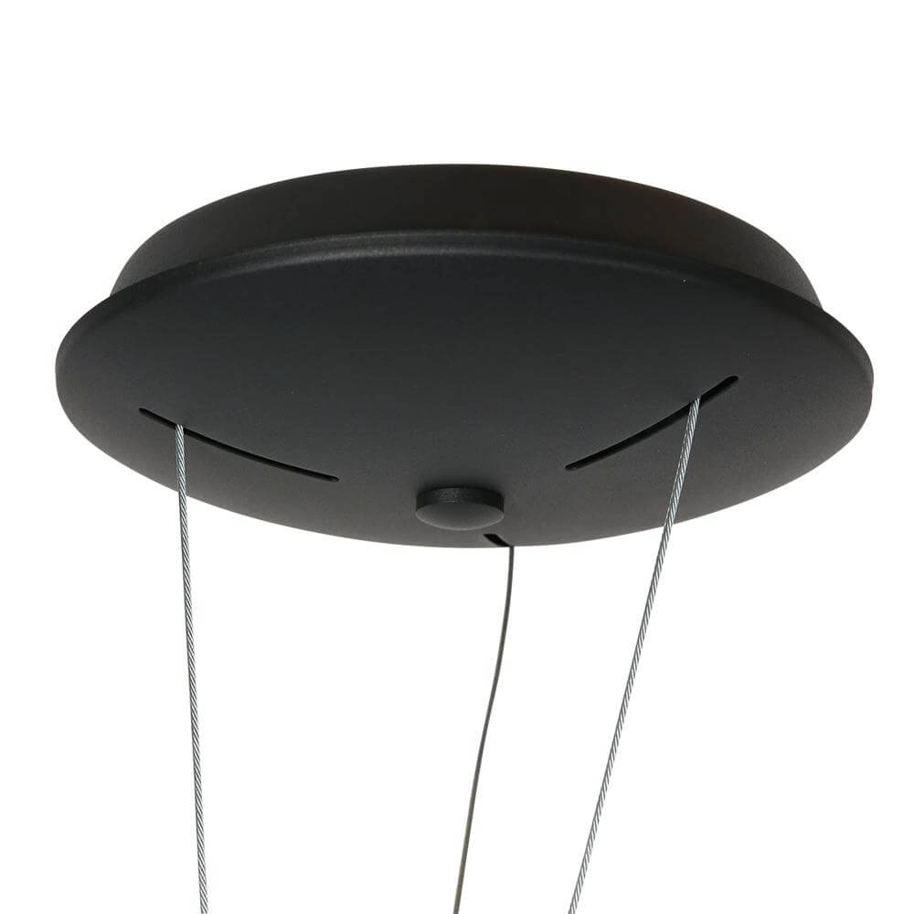 Sleek pendant lamp Ringlux black Ø 60cm Steinhauer 8712746171976