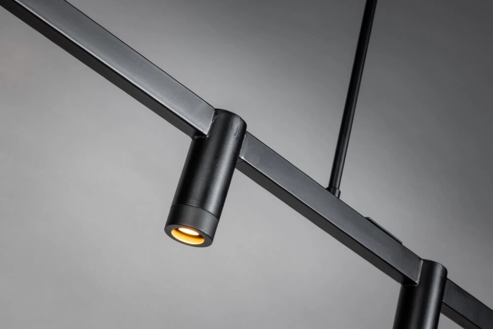 Sleek dining table lamp Miller 6-light black ETH 8720195303084