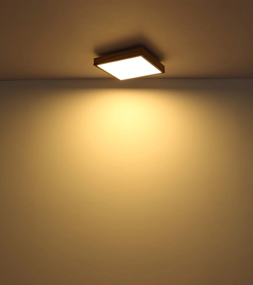 Wooden led ceiling light Doro 120x30cm Globo 9007371428014