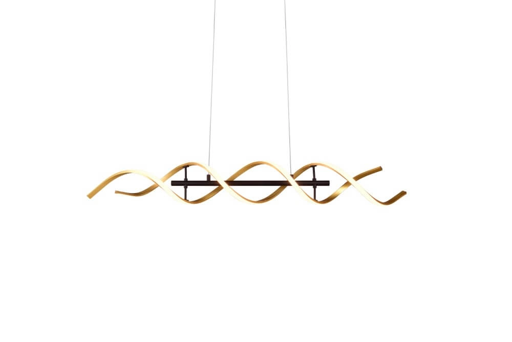 Design LED hanging lamp Sequence black with gold Trio 4017807540734