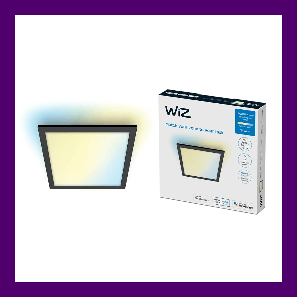 Ceiling light Panel black - 12W WiZ 8719514554917