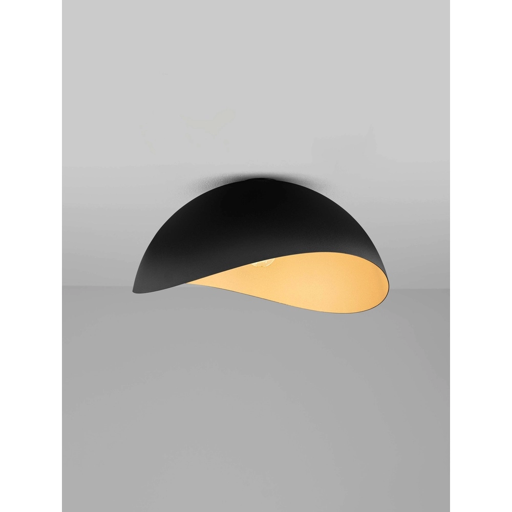 Ceiling lamp Opsi black with gold Ø 50cm