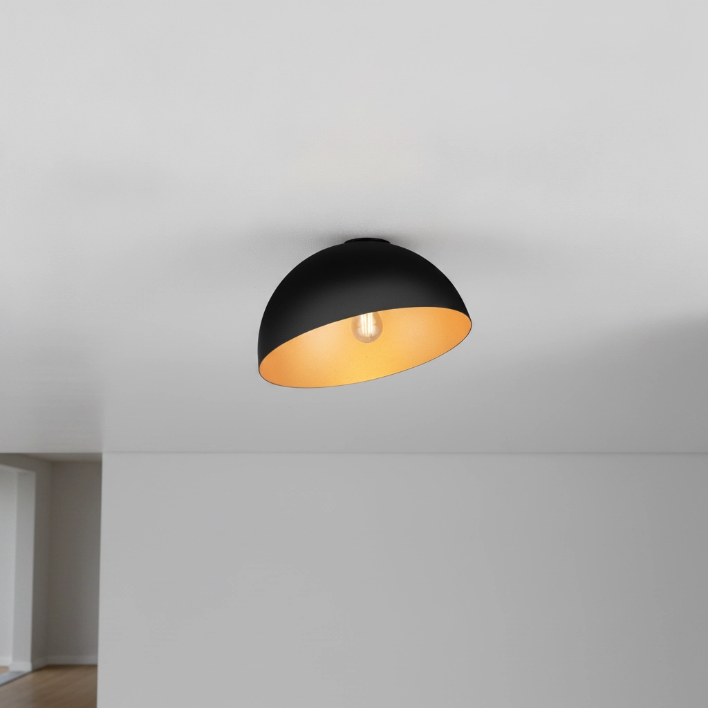 Ceiling lamp Onia black with gold Ø 29cm