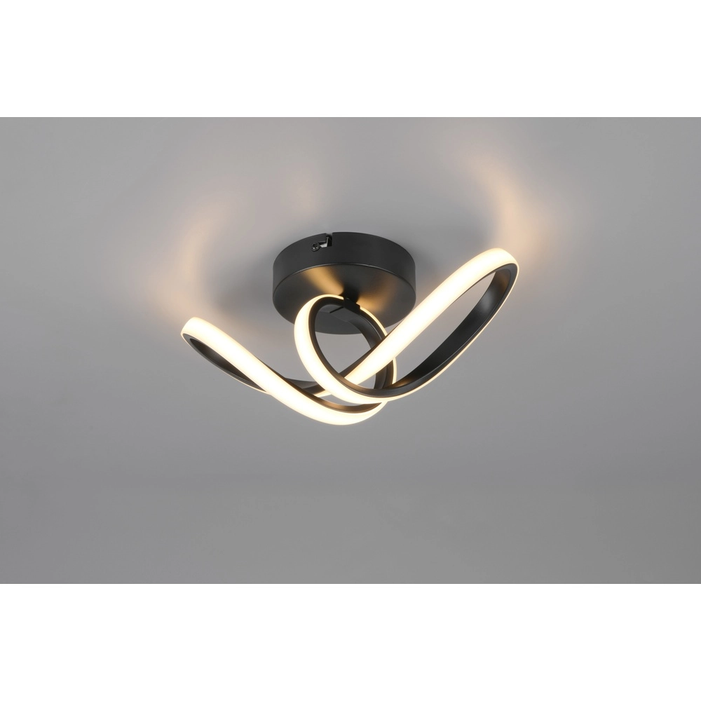 Modern ceiling lamp Rusa black Trio 4017807653779