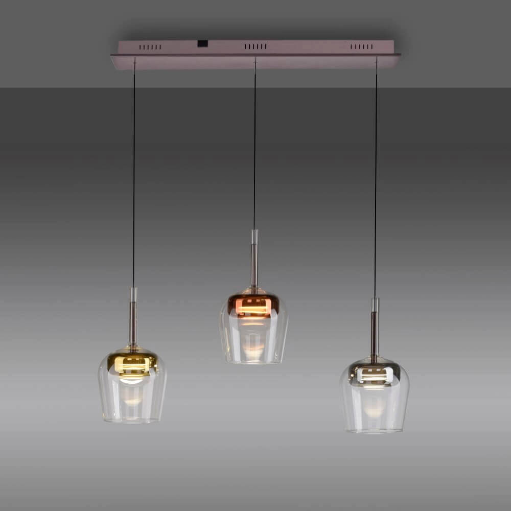 3-light pendant lamp Q-Kon Multiple colors Paul Neuhaus 4012248383896