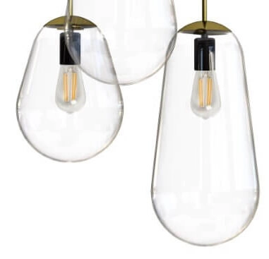 Glass loft hanging lamp Pear Lyora 5903139779494