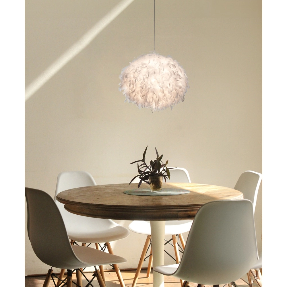 Feather pendant lamp Ducky white Ø 60cm Globo 4048194041160