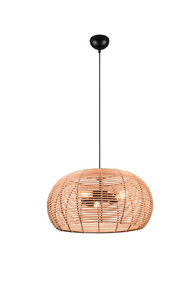 Rattan pendant lamp Inga Ø 50cm Trio 4017807544800