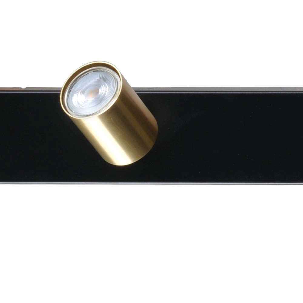 Ceiling lamp black Bounce with 4 gold spots Masterlight 8718121209272