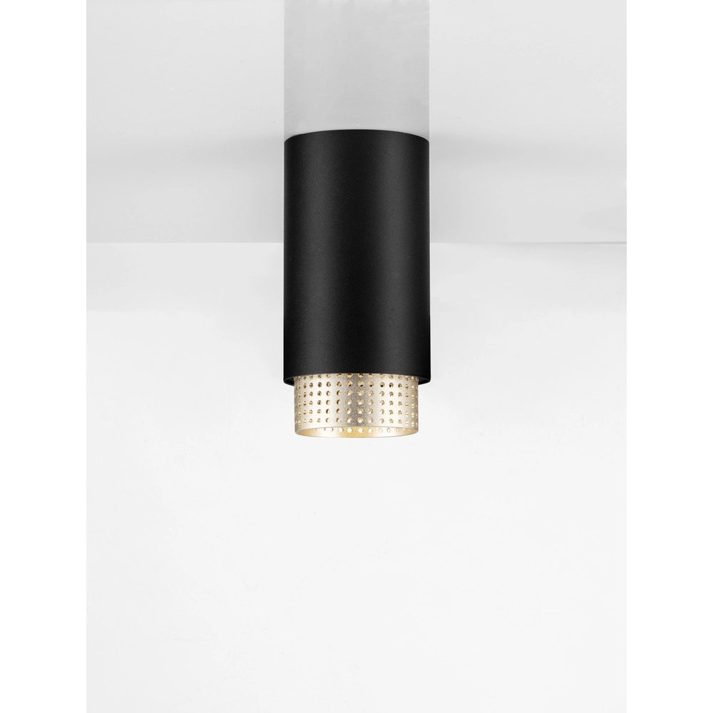 Ceiling spotlight Nessi black with gold Lyora 5212017475121