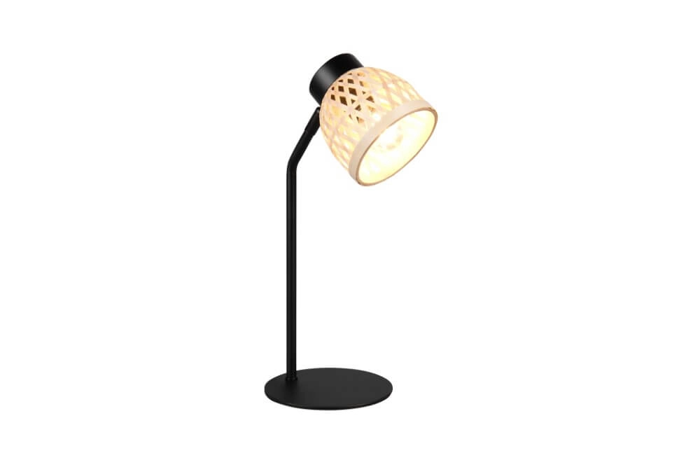Black table lamp Laurent with cream cap Trio 4017807637571