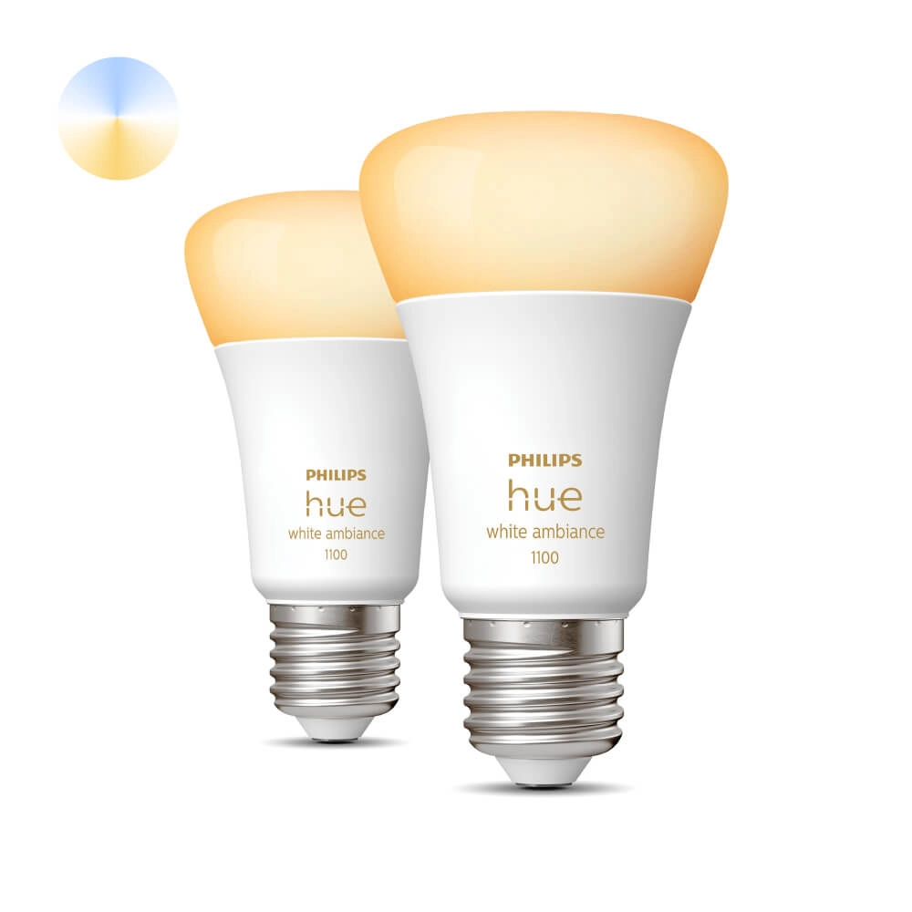 Hue - E27 - 11W - White Ambiance set of 2 Philips 8719514291256