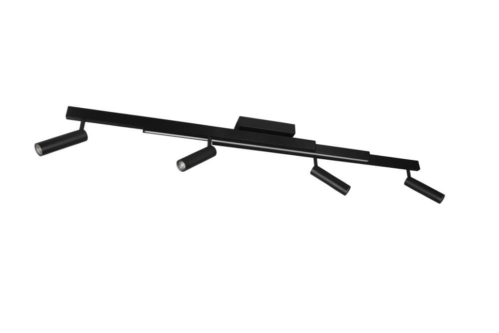 4-light LED spot Zeno black Trio 4017807622904