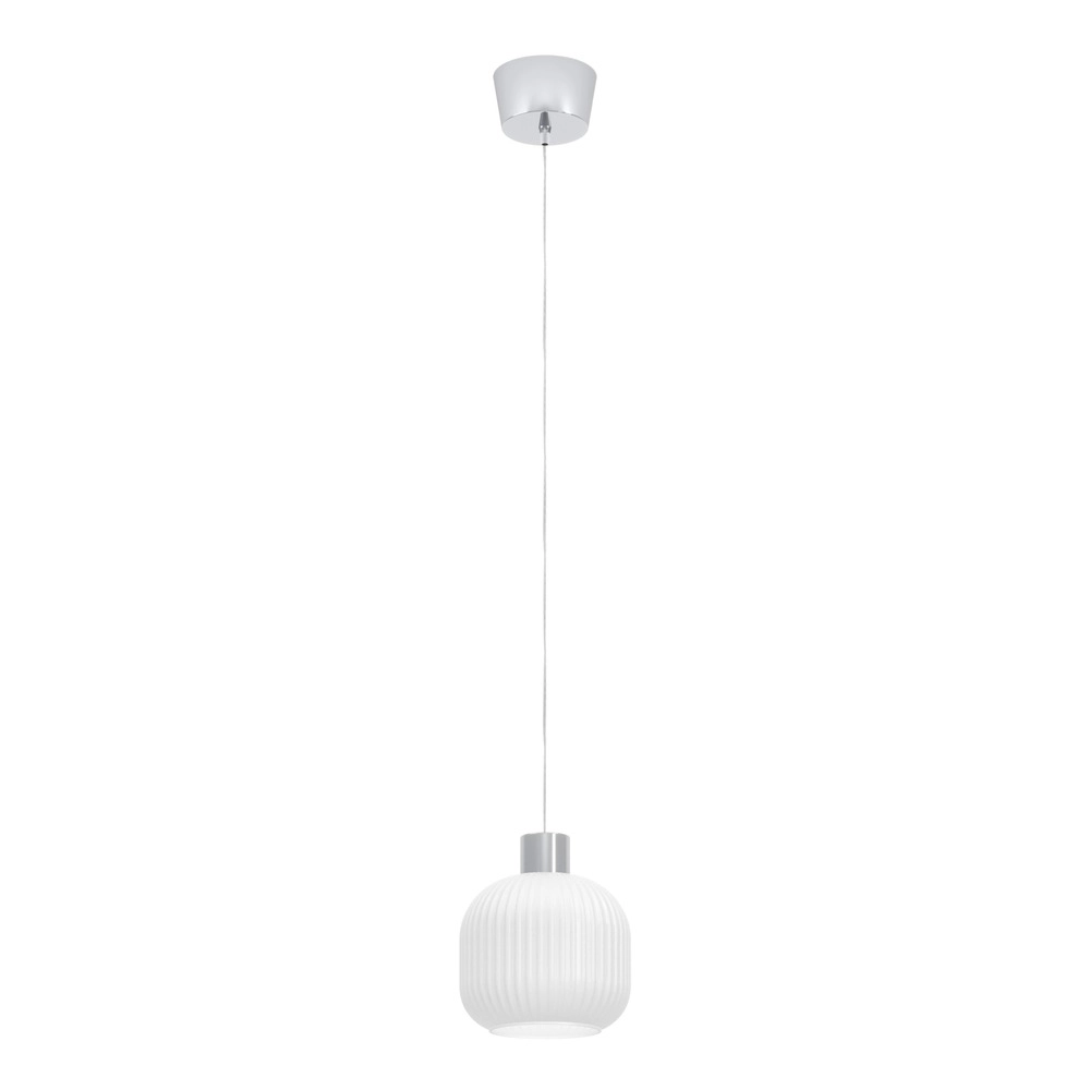 Design pendant lamp Dasmina chrome with white Ø 20cm