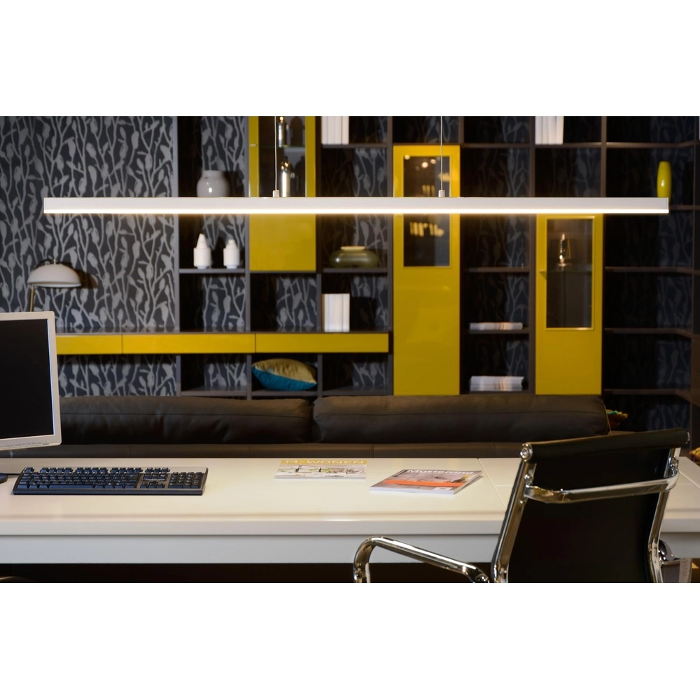 Sleek pendant lamp Sigma white 147.7cm Lucide 5411212234339
