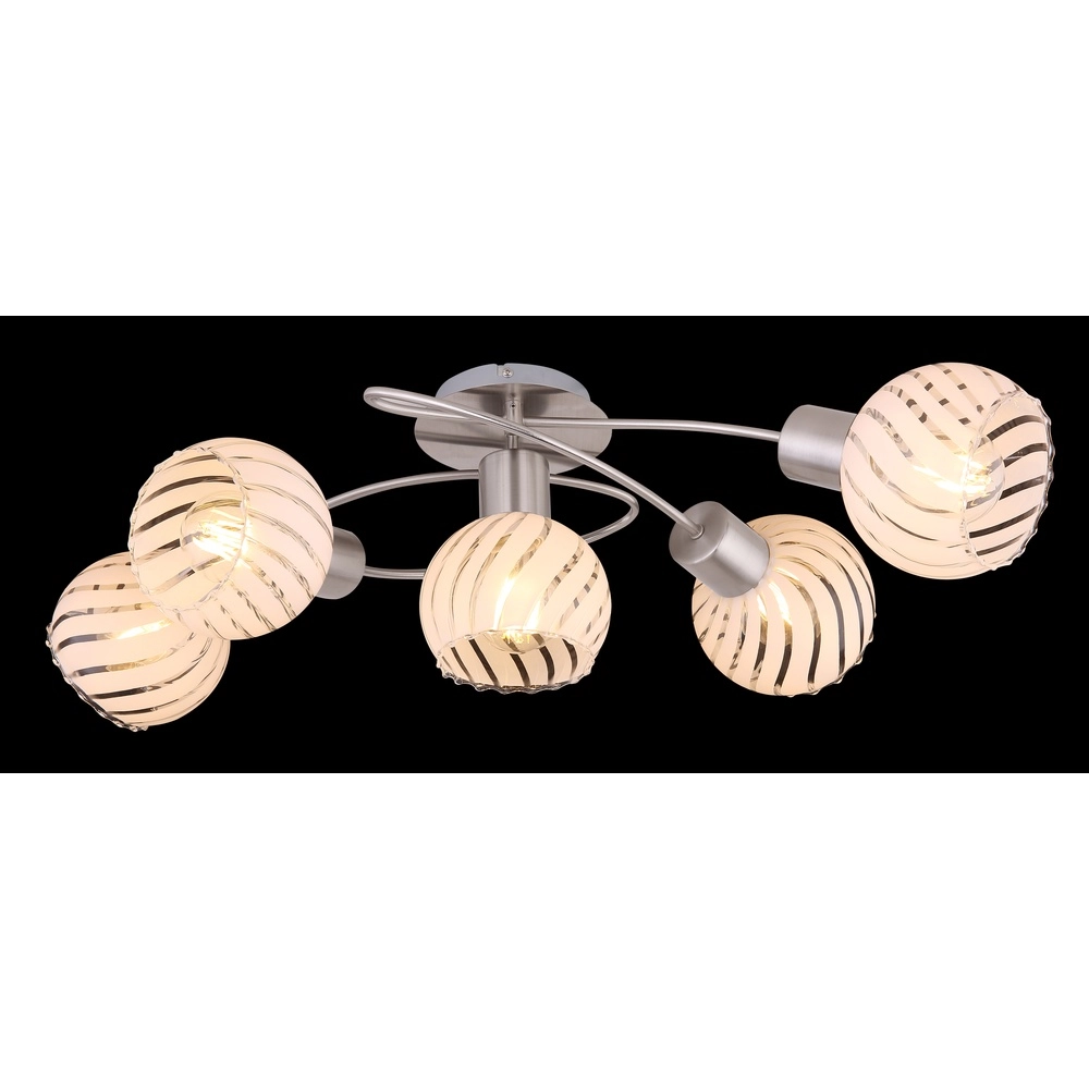 Ceiling lamp Willy nickel 5-lights Globo 9007371406111