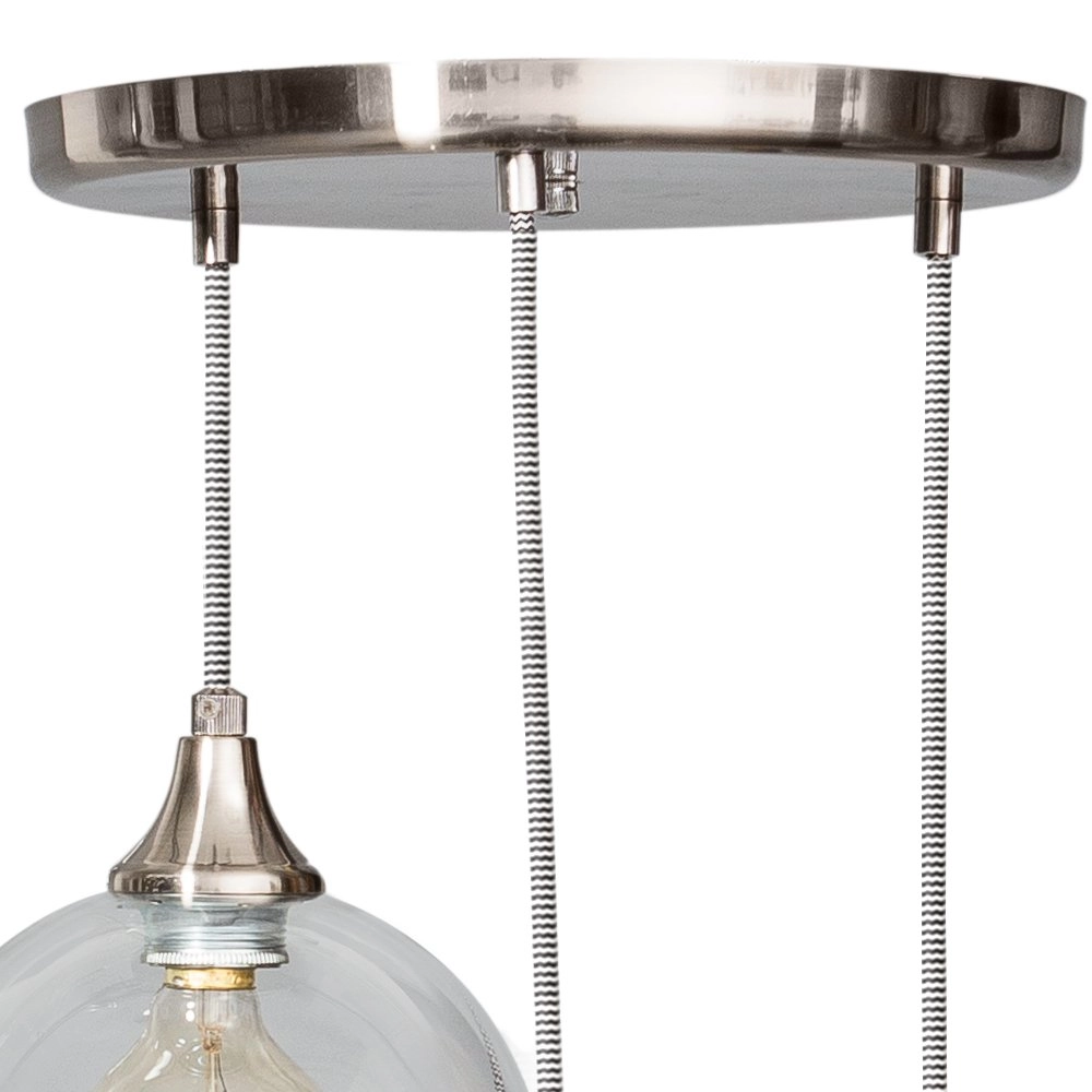 Tough pendant lamp Calvello 3-light metallic grey ETH 8719075182482