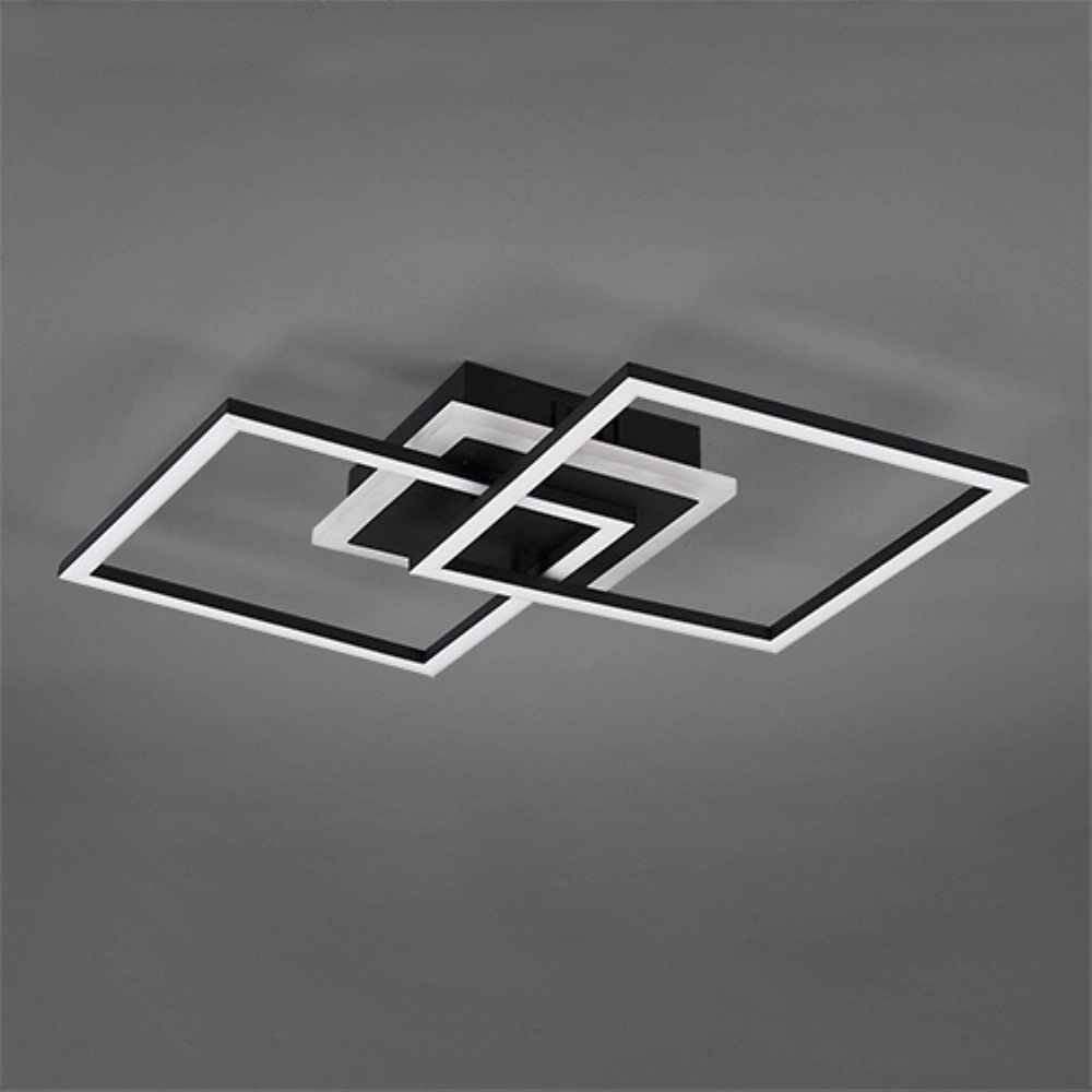 Square ceiling lamp Venida 57cm black Trio 4017807445084