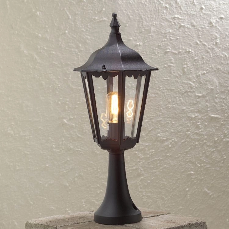 Classic pedestal lamp Firenze black KonstSmide 7318307214758