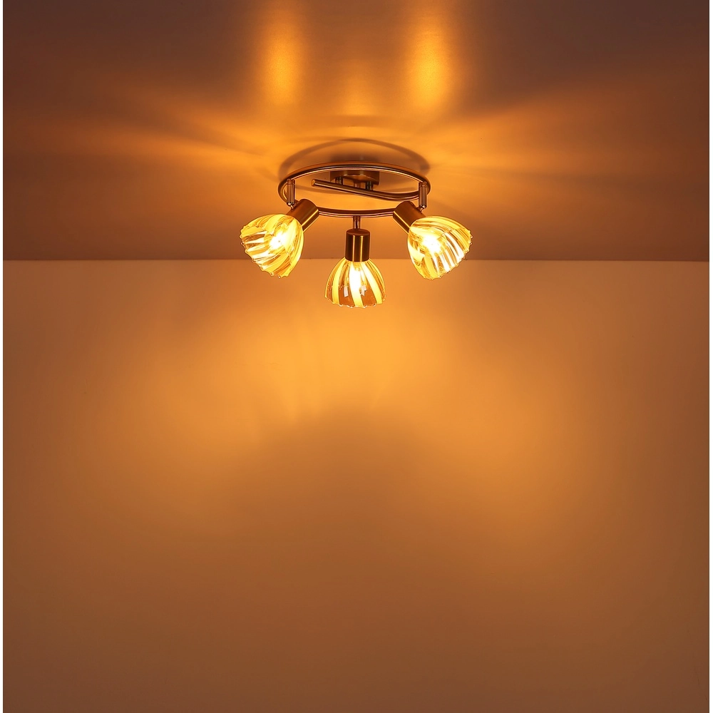 Ceiling lamp 3-lights Zachery Gold Globo 9007371528509