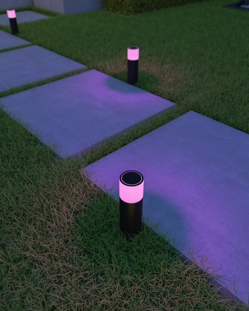Smart outdoor lamp Link Post 45cm - black Circle 8712879149545