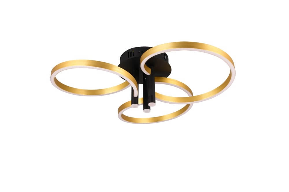 Curled led ceiling light Caruso gold - Ø 65,5cm Trio 4017807612967